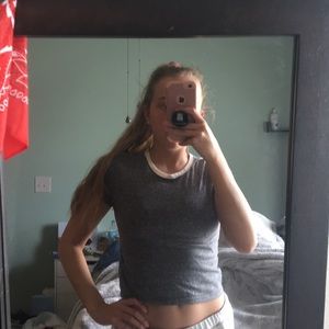 Heathered grey forever 21 crop top